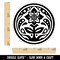 Decorative Round Flower Floral Symbol Self-Inking Rubber Stamp for Stamping Crafting Planners